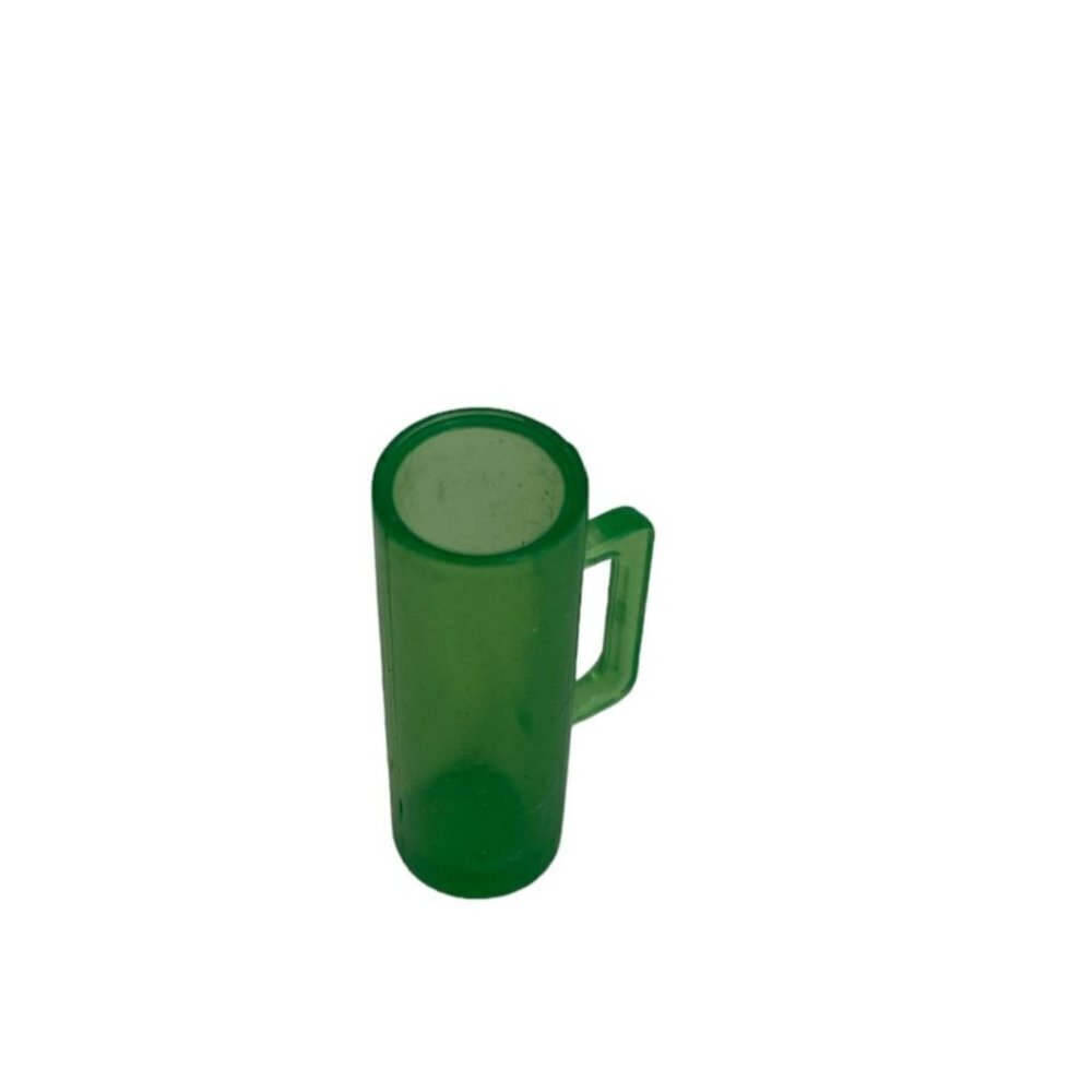 Monster High Barbie Doll Tall‎ Green Handle Glass Beer Drink Cup